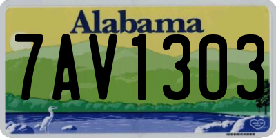 AL license plate 7AV1303