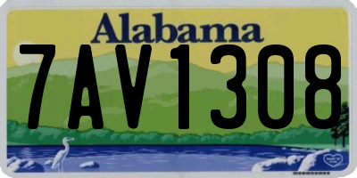 AL license plate 7AV1308