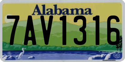 AL license plate 7AV1316