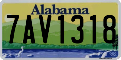 AL license plate 7AV1318