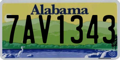 AL license plate 7AV1343