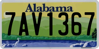 AL license plate 7AV1367