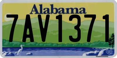 AL license plate 7AV1371
