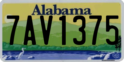 AL license plate 7AV1375