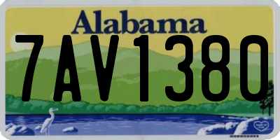 AL license plate 7AV1380