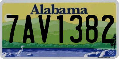 AL license plate 7AV1382