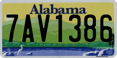 AL license plate 7AV1386