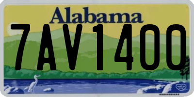 AL license plate 7AV1400