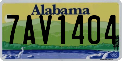 AL license plate 7AV1404