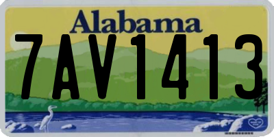 AL license plate 7AV1413