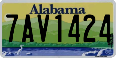 AL license plate 7AV1424