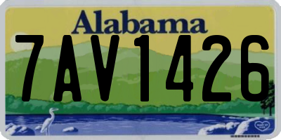 AL license plate 7AV1426