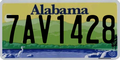 AL license plate 7AV1428