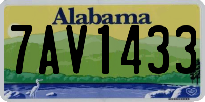 AL license plate 7AV1433