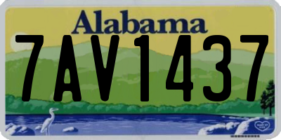 AL license plate 7AV1437