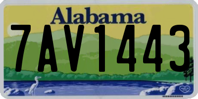 AL license plate 7AV1443