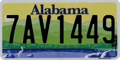 AL license plate 7AV1449