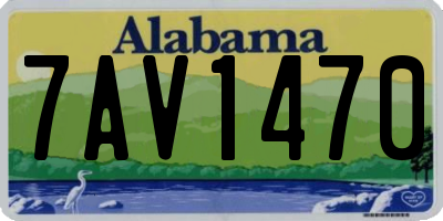 AL license plate 7AV1470