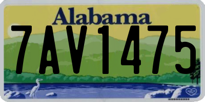 AL license plate 7AV1475