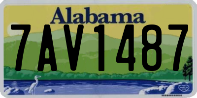 AL license plate 7AV1487