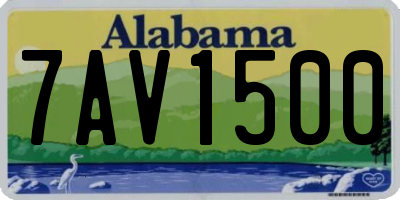 AL license plate 7AV1500