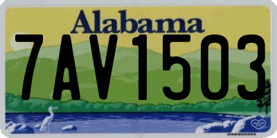 AL license plate 7AV1503