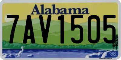 AL license plate 7AV1505