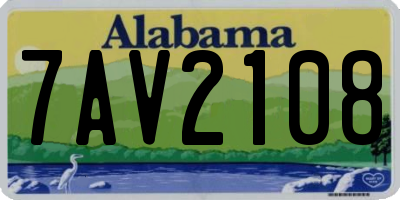 AL license plate 7AV2108
