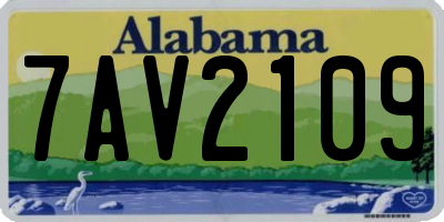 AL license plate 7AV2109