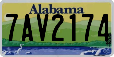 AL license plate 7AV2174