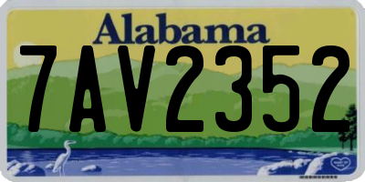 AL license plate 7AV2352