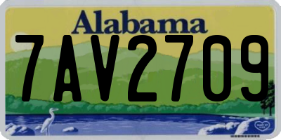 AL license plate 7AV2709
