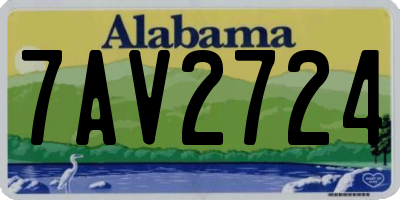 AL license plate 7AV2724