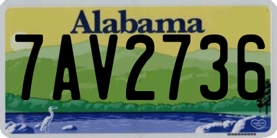 AL license plate 7AV2736