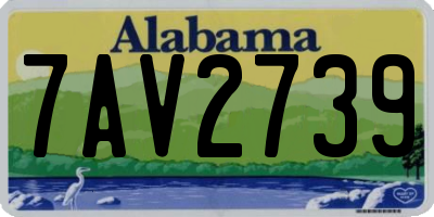 AL license plate 7AV2739