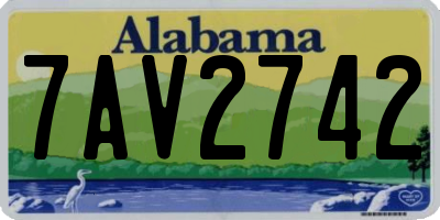 AL license plate 7AV2742