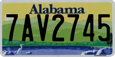 AL license plate 7AV2745
