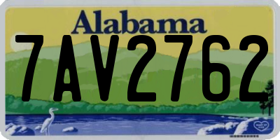 AL license plate 7AV2762
