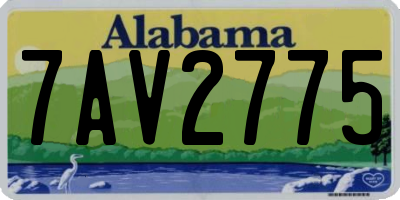 AL license plate 7AV2775