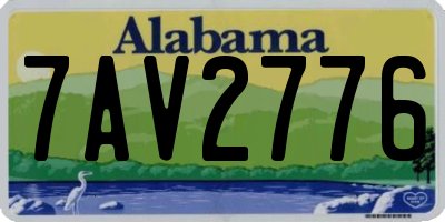 AL license plate 7AV2776