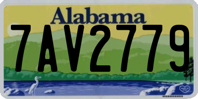 AL license plate 7AV2779