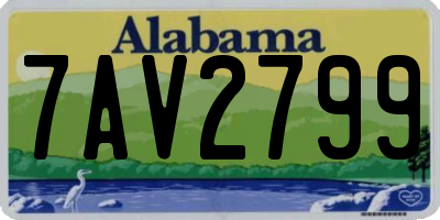 AL license plate 7AV2799