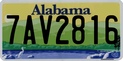 AL license plate 7AV2816