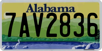 AL license plate 7AV2836