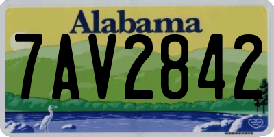 AL license plate 7AV2842