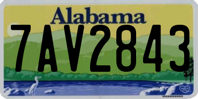 AL license plate 7AV2843