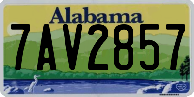 AL license plate 7AV2857