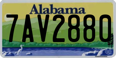 AL license plate 7AV2880