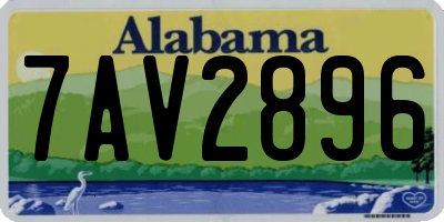 AL license plate 7AV2896