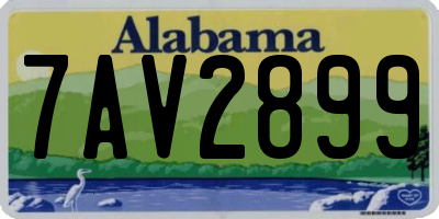 AL license plate 7AV2899